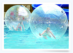 Try out the Water Walkerz in the heated indoor swimming pool Try out the Water Walkerz in the heated indoor swimming pool