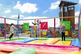 Try out the trampolines at Pontins