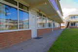 The exterior view of the apartments