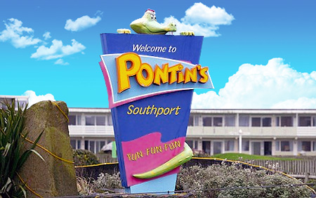 Pontins Southport Welcome sign
