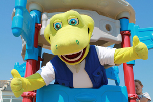 Captain Croc on the climbing frame at Pontins Pakefield