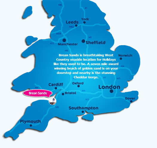 Pontins Holiday Park Location Map