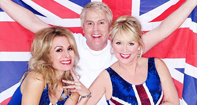 Cheryl Baker, Mike Nolan & Jay Aston from the original Bucks Fizz