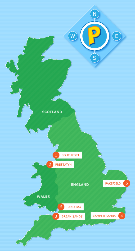 Pontins Holiday Park Locations