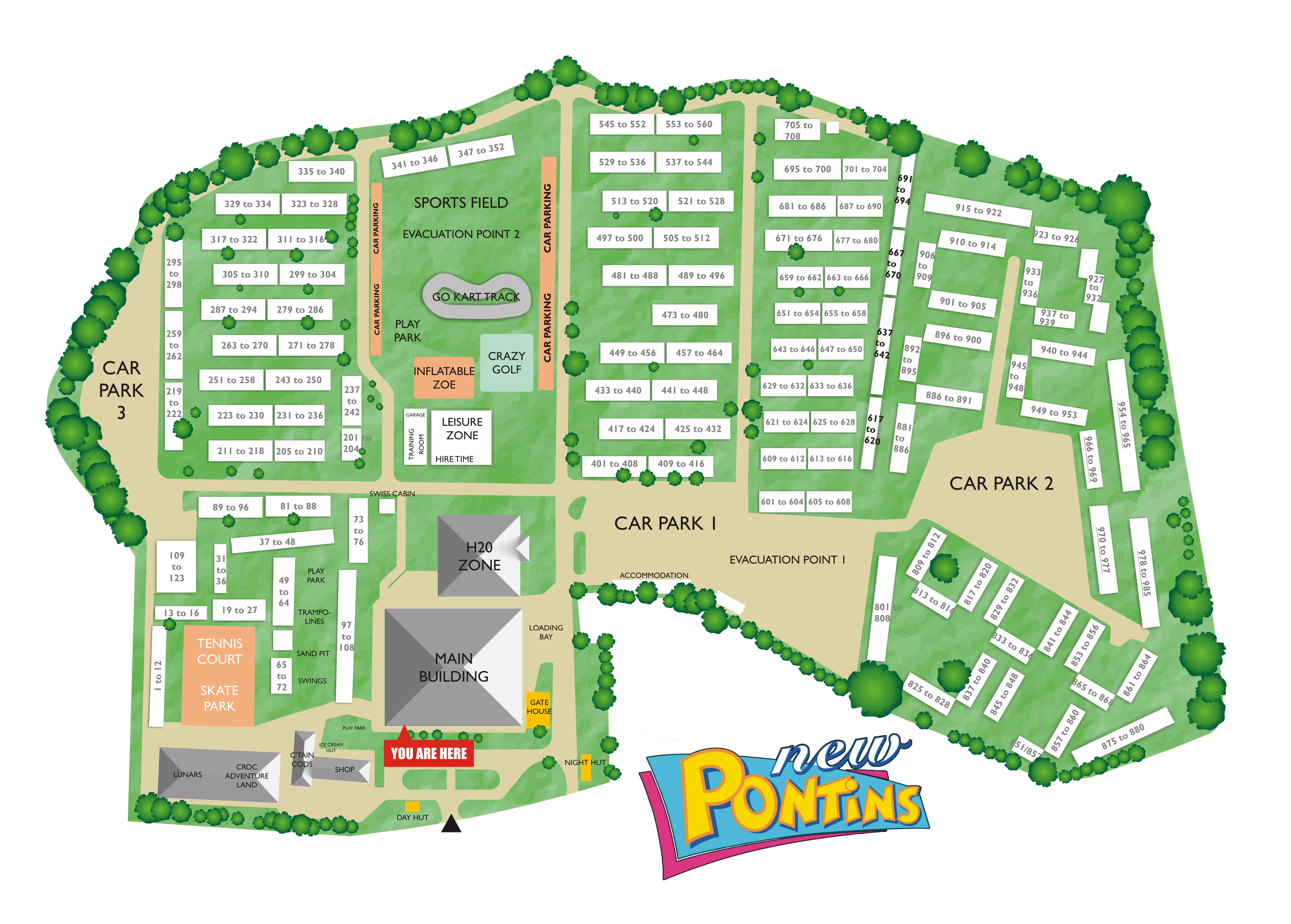 Brean Sands Map